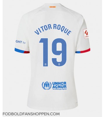 Barcelona Vitor Roque #19 Udebanetrøje Dame 2023-24 Kortærmet